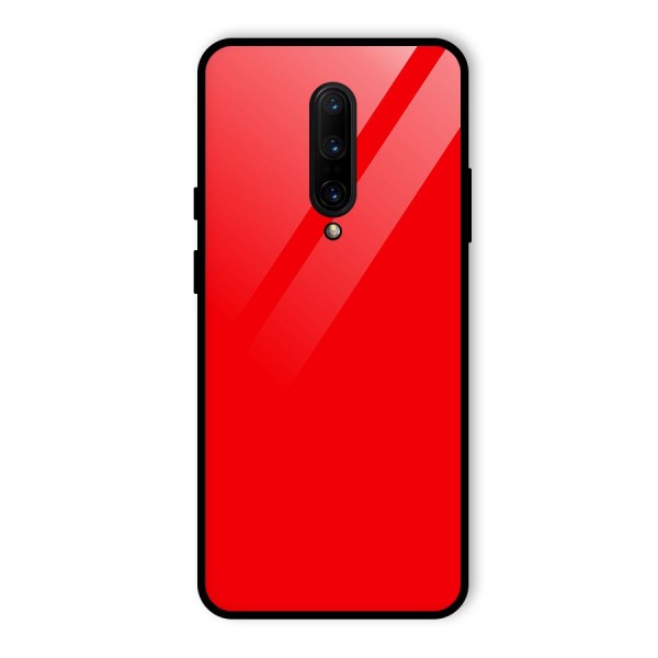 Bright Red Glass Back Case for OnePlus 7 Pro