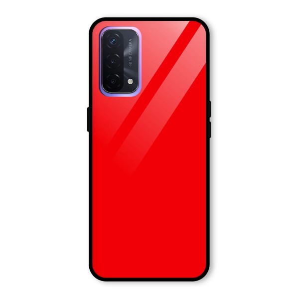 Bright Red Glass Back Case for Oppo A74 5G