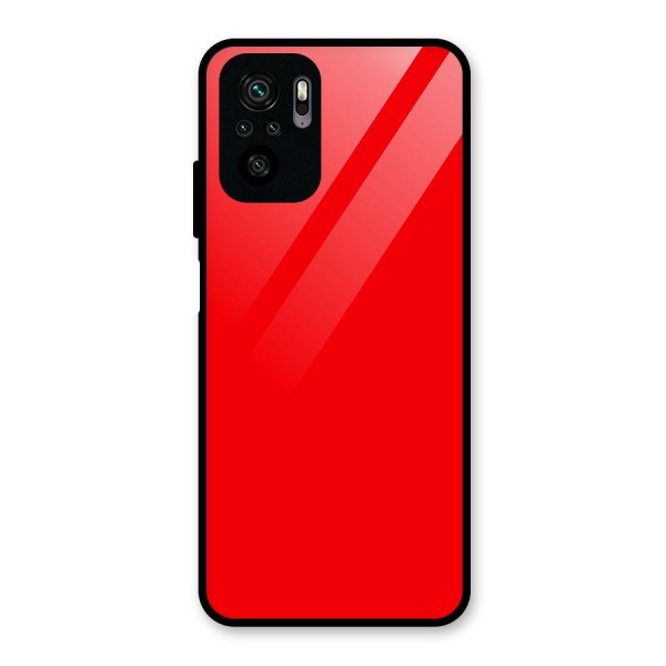 Bright Red Glass Back Case for Redmi Note 10