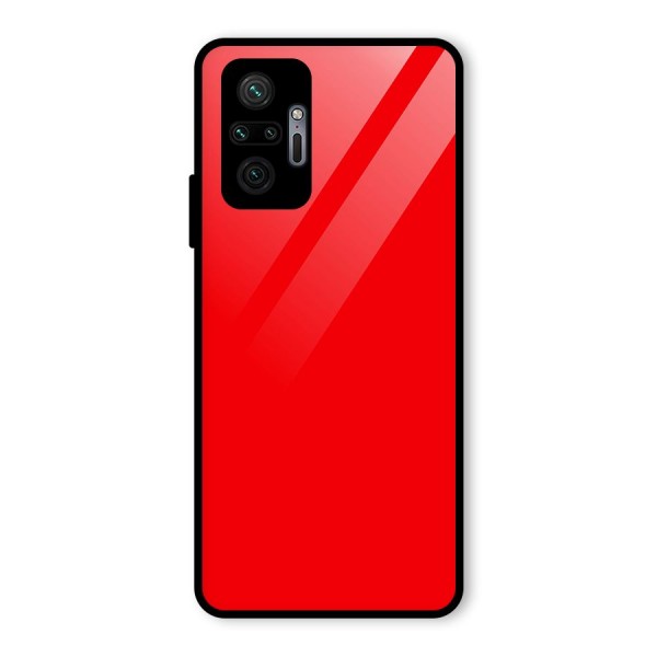 Bright Red Glass Back Case for Redmi Note 10 Pro Max