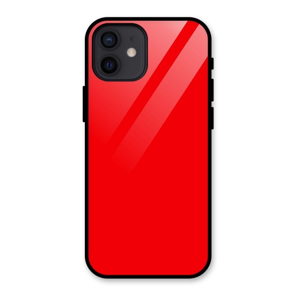 Bright Red Glass Back Case for iPhone 12