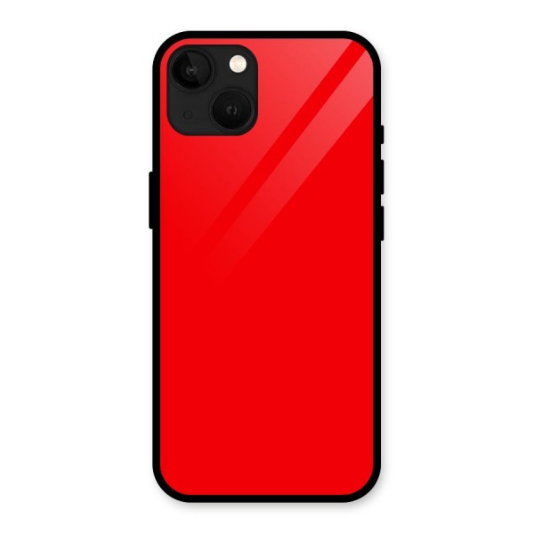 Bright Red Glass Back Case for iPhone 13