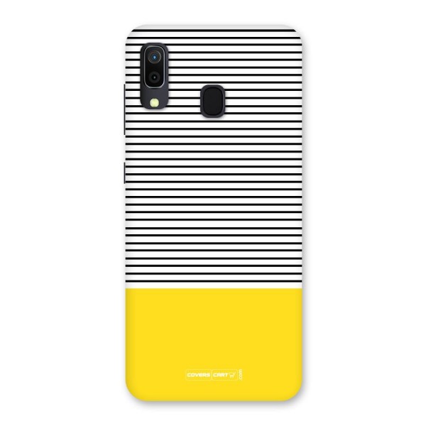 Bright Yellow Stripes Back Case for Galaxy A20