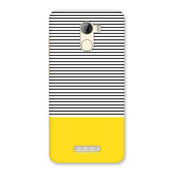 Bright Yellow Stripes Back Case for Gionee A1 LIte