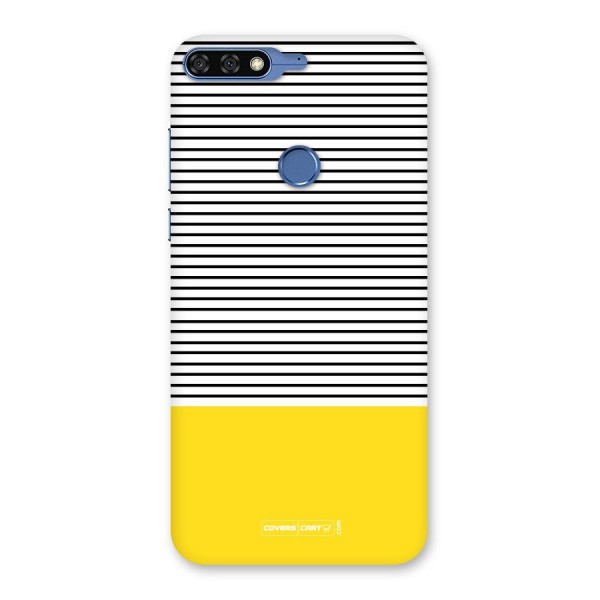 Bright Yellow Stripes Back Case for Honor 7C