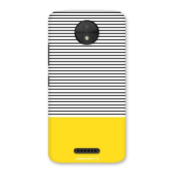 Bright Yellow Stripes Back Case for Moto C