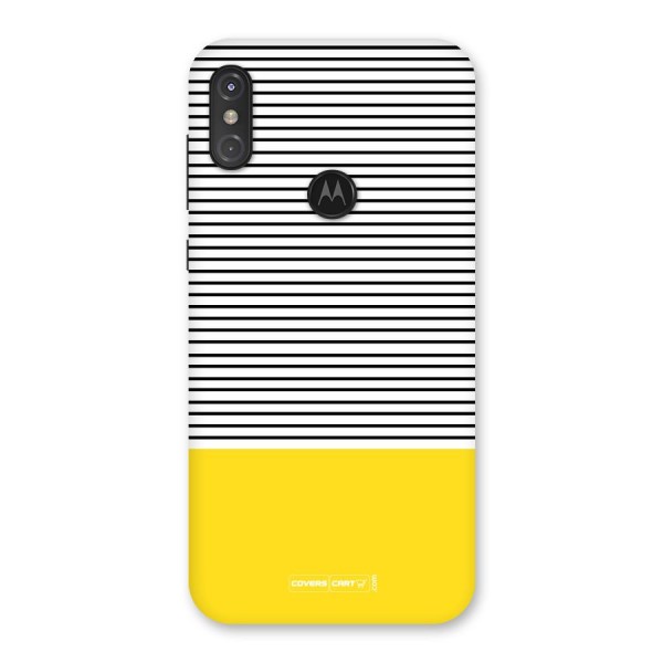 Bright Yellow Stripes Back Case for Motorola One Power