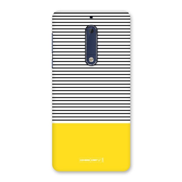 Bright Yellow Stripes Back Case for Nokia 5