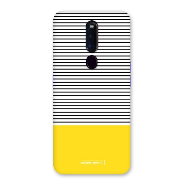 Bright Yellow Stripes Back Case for Oppo F11 Pro