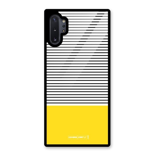 Bright Yellow Stripes Glass Back Case for Galaxy Note 10 Plus