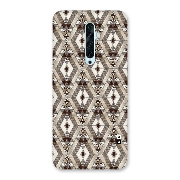 Brown Abstract Design Back Case for Oppo Reno2 F