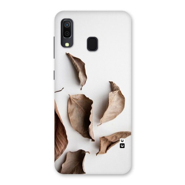 Brown Dusty Leaves Back Case for Galaxy A20