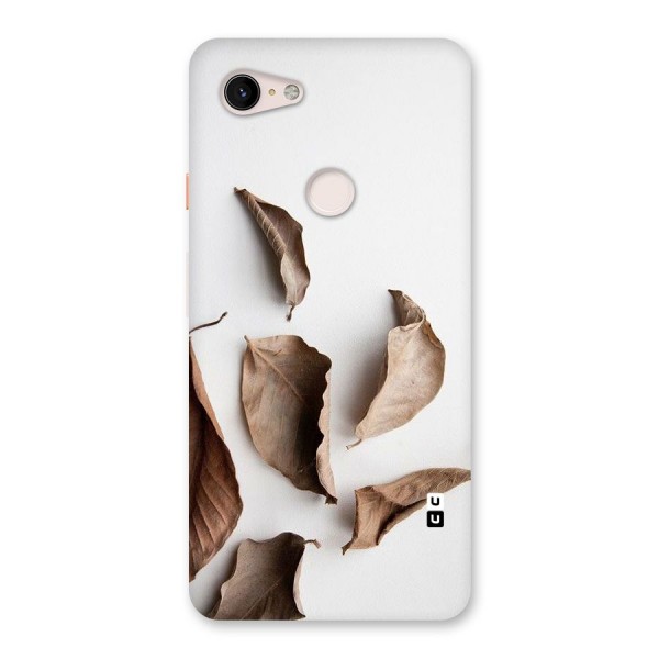 Brown Dusty Leaves Back Case for Google Pixel 3 XL