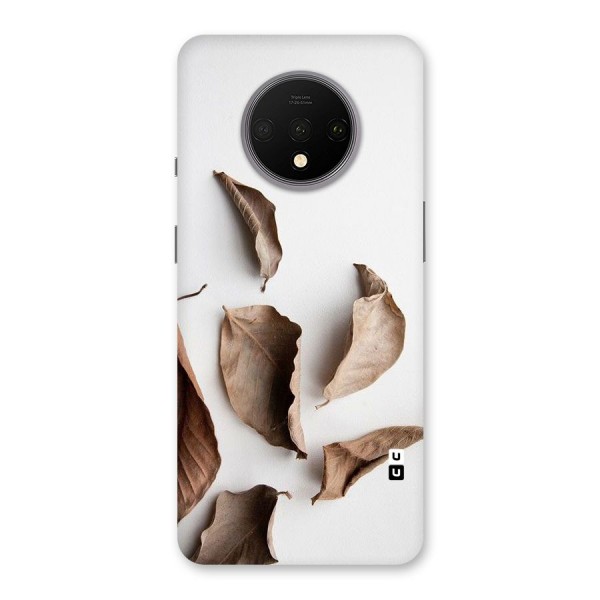 Brown Dusty Leaves Back Case for OnePlus 7T