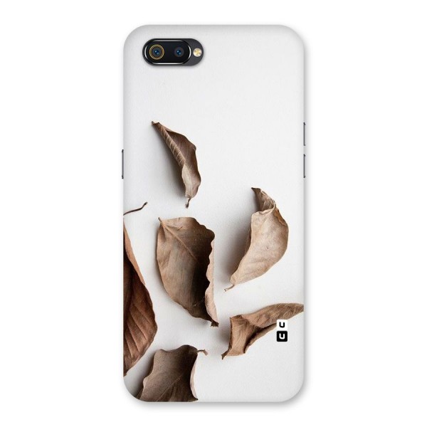 Brown Dusty Leaves Back Case for Realme C2