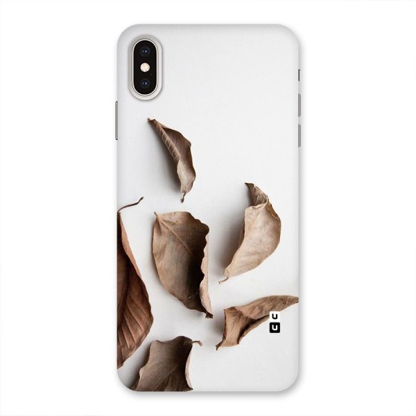 Brown Dusty Leaves Back Case for iPhone XS Max