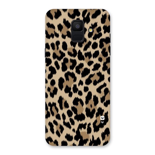 Brown Leapord Print Back Case for Galaxy A6 (2018)