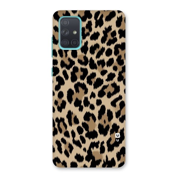 Brown Leapord Print Back Case for Galaxy A71