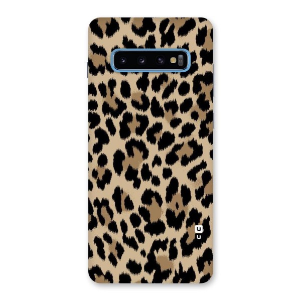 Brown Leapord Print Back Case for Galaxy S10 Plus