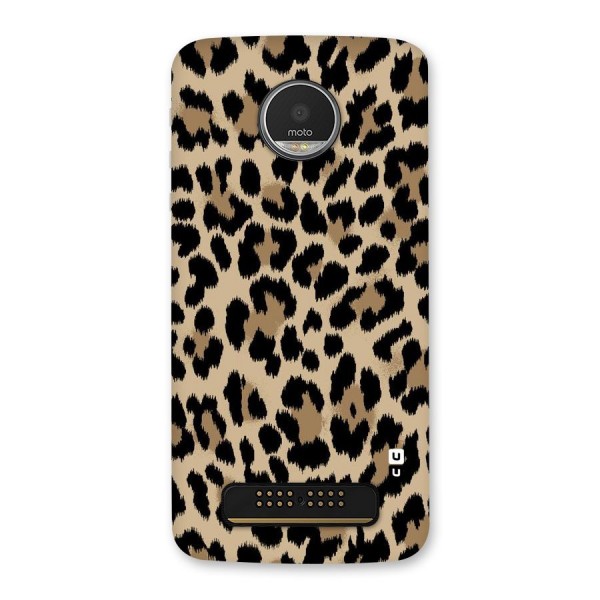 Brown Leapord Print Back Case for Moto Z Play