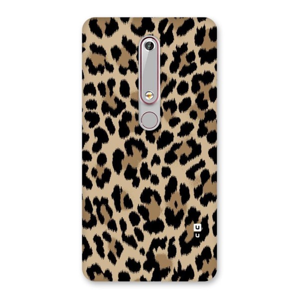 Brown Leapord Print Back Case for Nokia 6.1