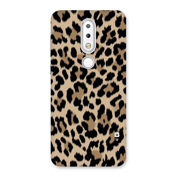 Brown Leapord Print Back Case for Nokia 6.1 Plus