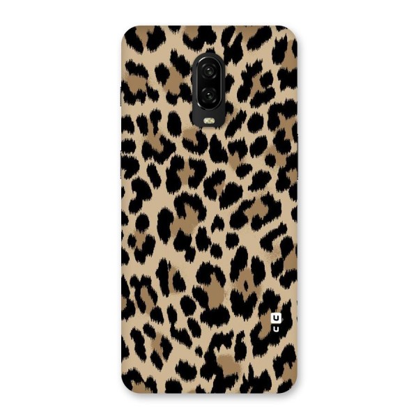 Brown Leapord Print Back Case for OnePlus 6T