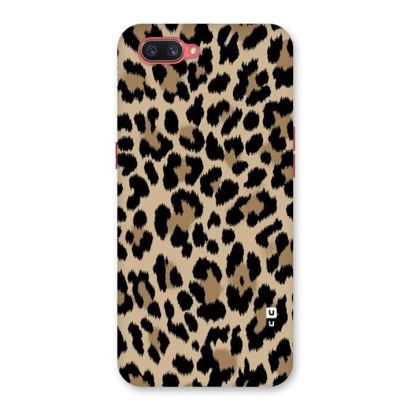 Brown Leapord Print Back Case for Oppo A3s