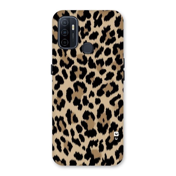 Brown Leapord Print Back Case for Oppo A53