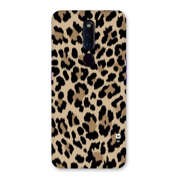 Brown Leapord Print Back Case for Oppo F11 Pro