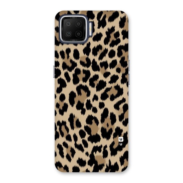 Brown Leapord Print Back Case for Oppo F17