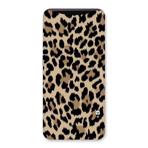 Brown Leapord Print Back Case for Oppo Find X