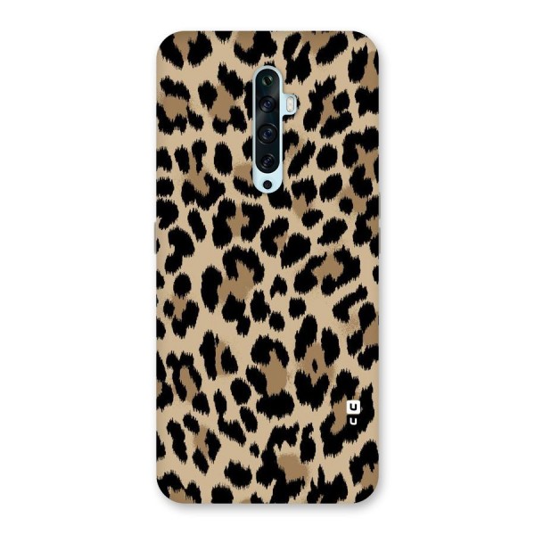 Brown Leapord Print Back Case for Oppo Reno2 F