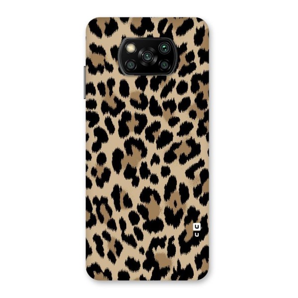 Brown Leapord Print Back Case for Poco X3