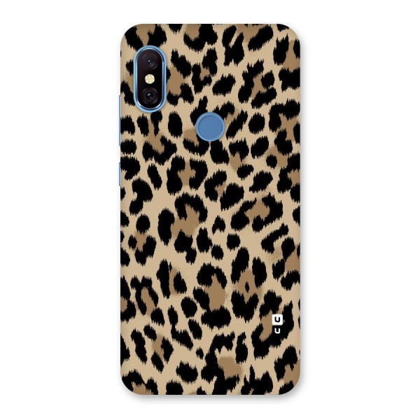 Brown Leapord Print Back Case for Redmi Note 6 Pro