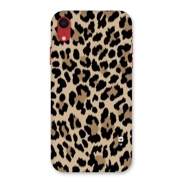 Brown Leapord Print Back Case for iPhone XR
