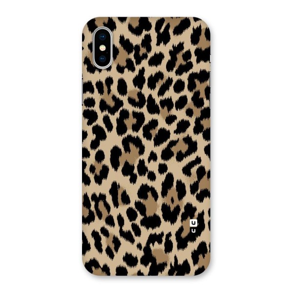 Brown Leapord Print Back Case for iPhone XS