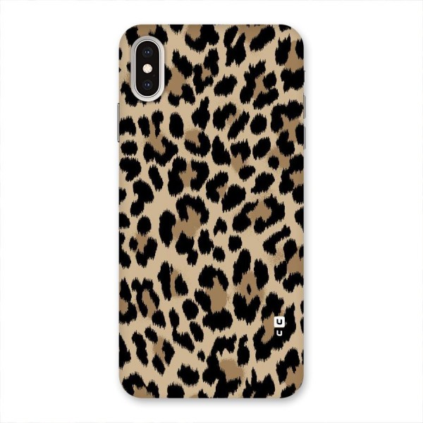 Brown Leapord Print Back Case for iPhone XS Max