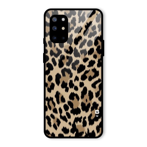 Brown Leapord Print Glass Back Case for OnePlus 8T