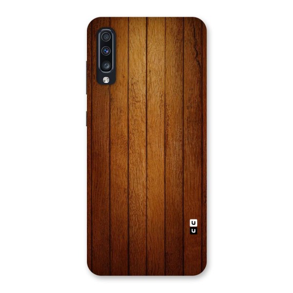 Brown Wood Design Back Case for Galaxy A70