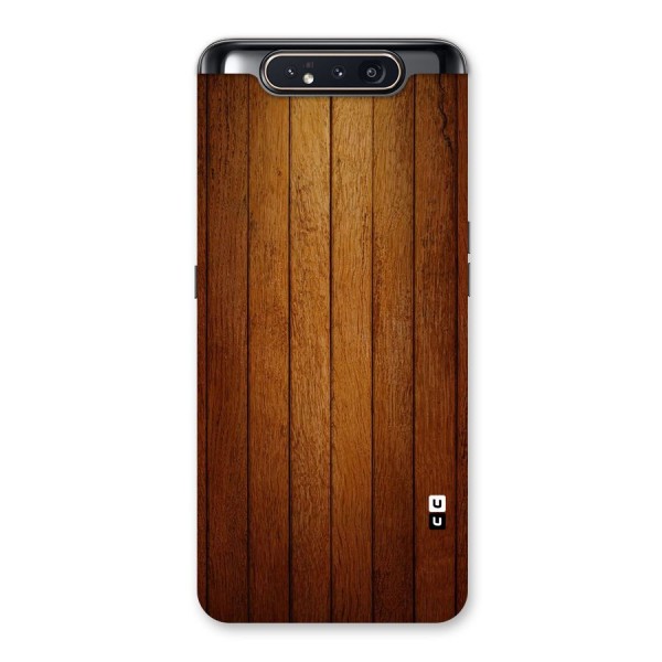 Brown Wood Design Back Case for Galaxy A80