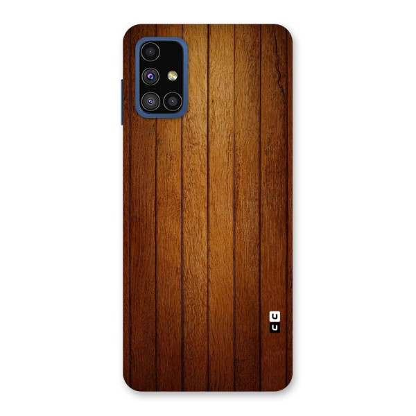 Brown Wood Design Back Case for Galaxy M51