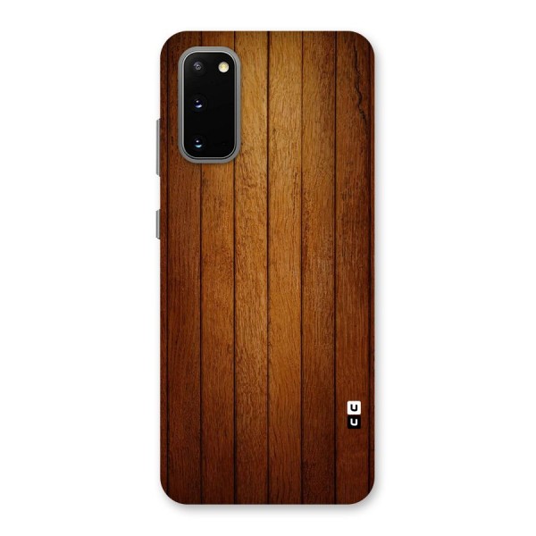 Brown Wood Design Back Case for Galaxy S20