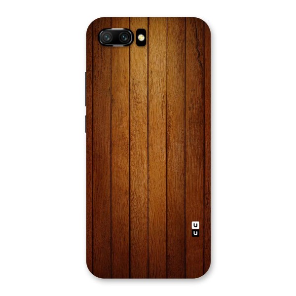 Brown Wood Design Back Case for Honor 10