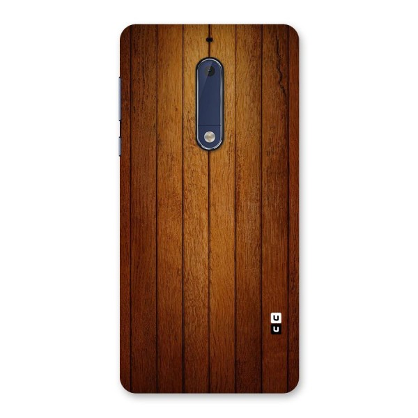 Brown Wood Design Back Case for Nokia 5