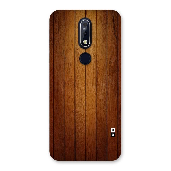 Brown Wood Design Back Case for Nokia 7.1