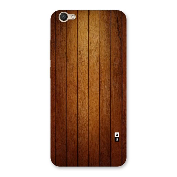 Brown Wood Design Back Case for Vivo Y67