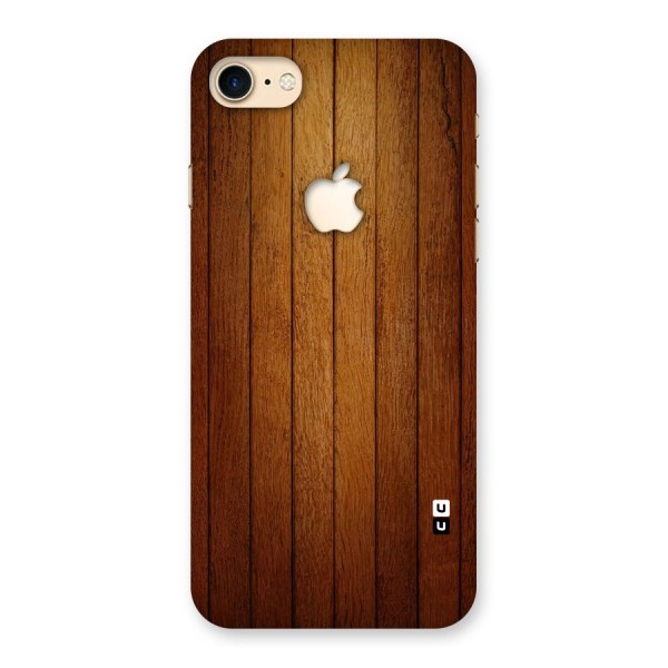 Brown Wood Design Back Case for iPhone 7 Apple Cut