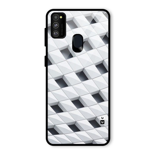Building Pattern Glass Back Case for Galaxy M21