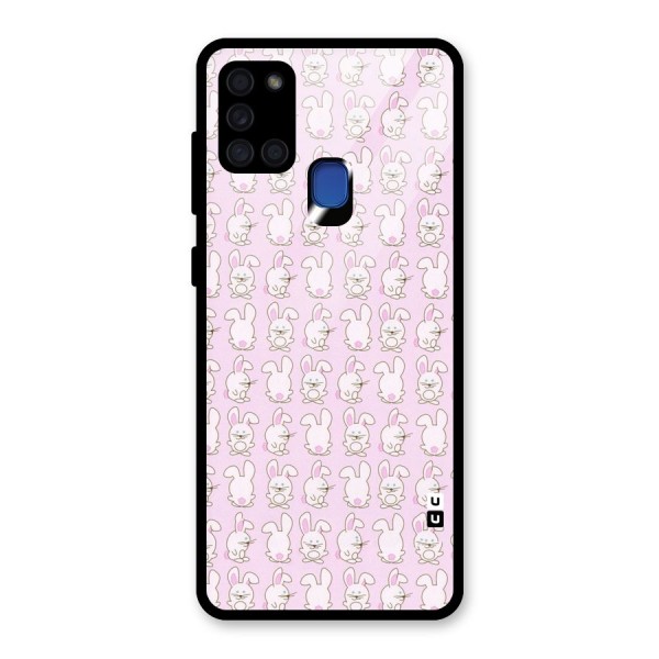 Bunny Cute Glass Back Case for Galaxy A21s
